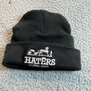 Killstar Beanies Black Embroidered "Haters gonna Hate "winter comfort Y2K Statem